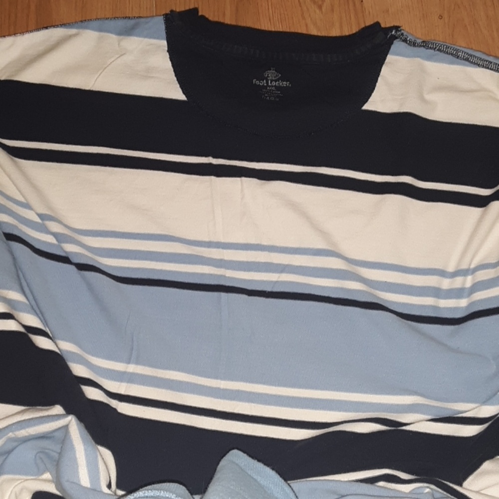 FOOTLOCKER Mens 3XL Striped Short Sleeve Shirt